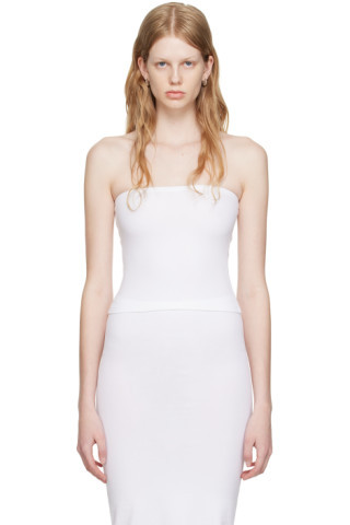 White Convertible Tube Top | SSENSE