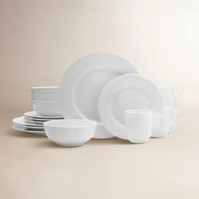 Fitz and Floyd Everyday White Classic Rim 16-Piece Dinnerware Set, Service for 4 | Wayfair North America