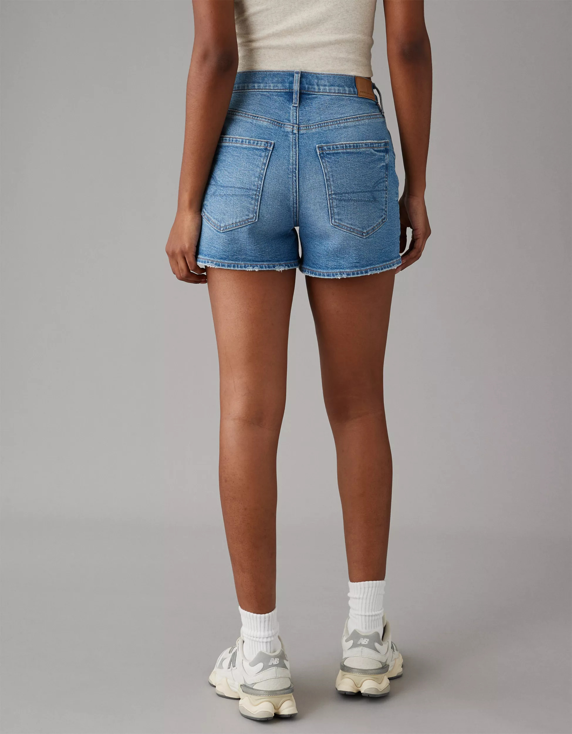 AE Strigid Super High-Waisted Relaxed Denim Short | American Eagle Outfitters (US & CA)