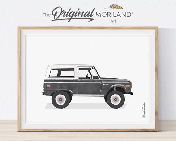 SUV Print, Red SUV Wall Art, Transportation Wall Art, Vintage Car, Girl Room Decor, Toddler Room ... | Etsy (US)