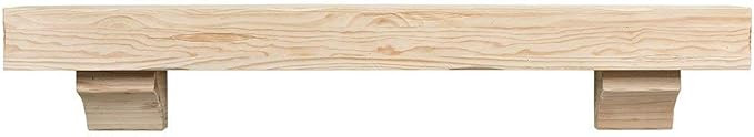 48 Inch Floating Fireplace Mantel Wood Shelf In Unfinished Rustic - Breckenridge From Mantels Dir... | Amazon (US)