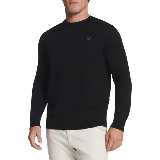 Chaps Mens Classic Fit Cotton Solid Crewneck Sweater - Walmart.com | Walmart (US)