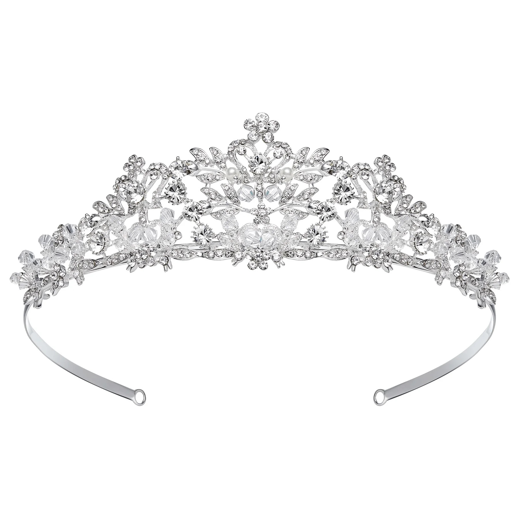 SWEETV Wedding Tiara for Bride, Fairytale Princess Crown for Women Girls,Silver+Clear - Walmart.c... | Walmart (US)