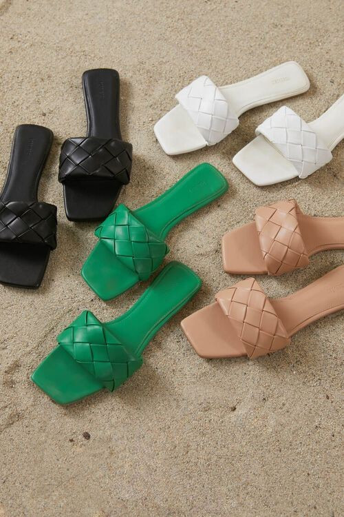 Crosshatch Faux Leather Sandals | Forever 21 (US)