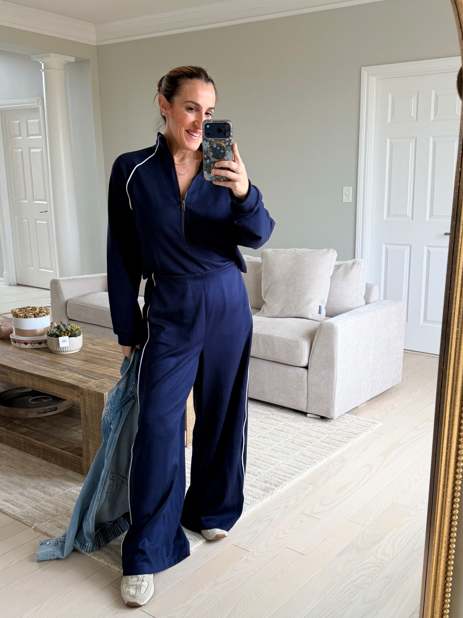 What I wore traveling! The jumpsuit opens in the back so you don’t have to pull down to potty! 
Size medium!

#LTKootd #LTKOver40 #LTKmomlife
