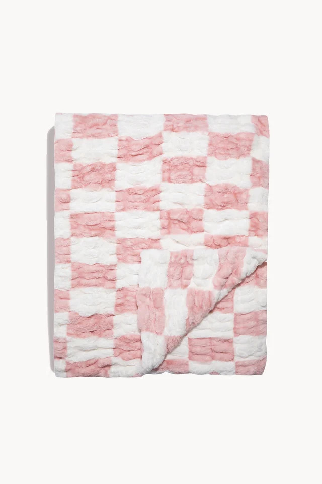 Pink Check | Lola Blankets