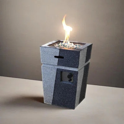 20" Square Propane Gas Fire Pit Table with Stainless Steel Burner – 50,000 BTU Outdoor Patio Fireplace | Wayfair North America