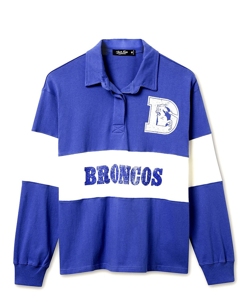 Junk Food Clothing Women's Nfl Denver Broncos Rugby Long Sleeve Sweater | Bloomingdale's (US)
