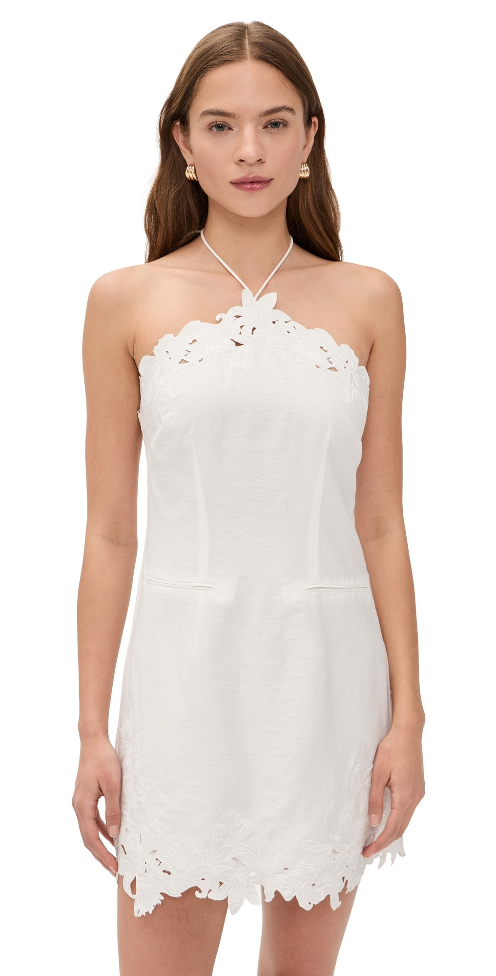 AMUR Lanie Mini Dress Seed Pearl 8 | Shopbop