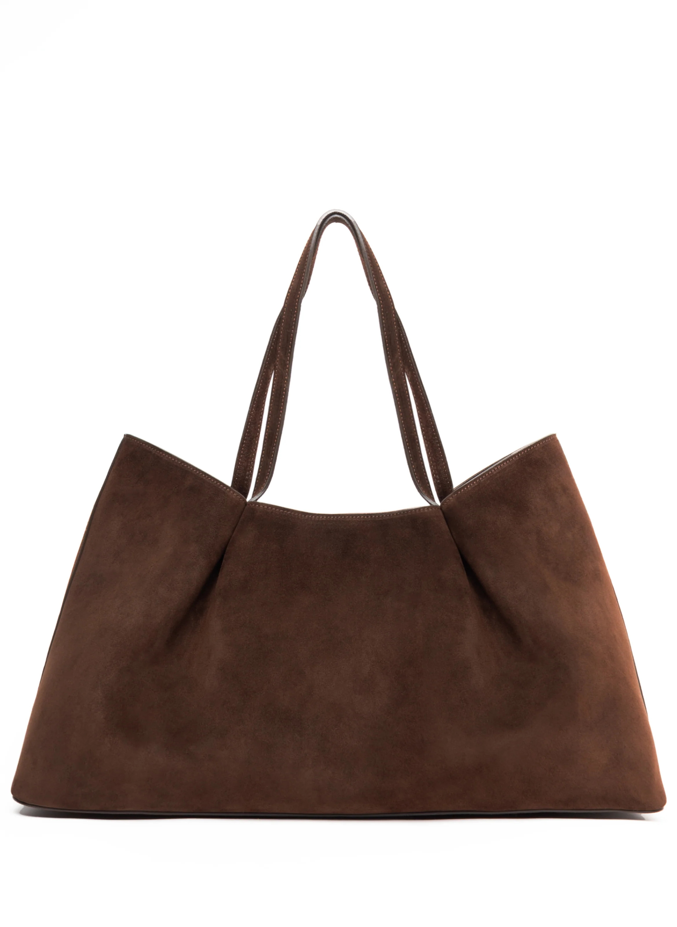 Dimple Tote Suede Brownie - Trendy Work Bags - Elleme | Elleme