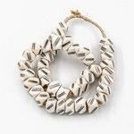 White Diamond Triple Lines Kenya Cow Bone Beads Per String | Scout & Nimble