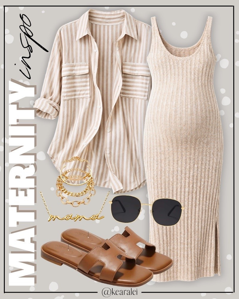 Fall Maternity outfits pregnancy clothes maternity outfit Amazon fashion cream beige taupe tan ribbed tank top bodycon maternity dress body con dresses with light brown beige khaki white striped button up cotton shirt casual shirt top brown faux leather slides strappy sandals shoes gold mama necklace || baby bump style fashion cute outfits inspo spring summer mama outfits #maternity #style #fashion #outfit #outfits #babybump #dress #pregnant #pregnancy #babymoon #affordable #amazon
.
.
.
baby shower dress, Maternity Dresses, Maternity, over the bump, motherhood maternity, pinkblush, mama shirt sweatshirt pullover, hospital bag, nursery, maternity photos, baby moon, pregnancy, pregnant, maternity leggings, maternity tops, diaper bag, mama necklace, baby boy, baby girl outfits, newborn, mom, 

Amazon fashion, teacher outfits, business casual, casual outfits, neutrals, street style, Midi skirt, Maxi Dress, Swimsuit, Bikini, Travel, skinny Jeans, Puffer Jackets, Concert Outfits, Sweater dress, Sweaters, cardigans Fleece Pullovers, hoodies, button-downs, Oversized Sweatshirts, Jeans, High Waisted Leggings, dresses, joggers, fall Fashion, winter fashion, leather jacket, Sherpa jackets, shacket, Plaid Shirt Jackets, apple watch bands, lounge set, Date Night Outfits, Vacation outfits, Mom jeans, shorts, sunglasses, Airport outfits, biker shorts, plus size fashion, Stanley cup tumbler, boots booties tall over the knee, ankle boots, Chelsea boots, combat boots, pointed toe, chunky sole, heel, high heels, mules, clogs, sneakers, slip on shoes, Nike, adidas, vans, dr. marten’s, ugg slippers, golden goose, sandals, high heels, loafers, Birkenstock Birkenstocks, Steve Madden

#LTKootd #LTKBump #LTKBaby