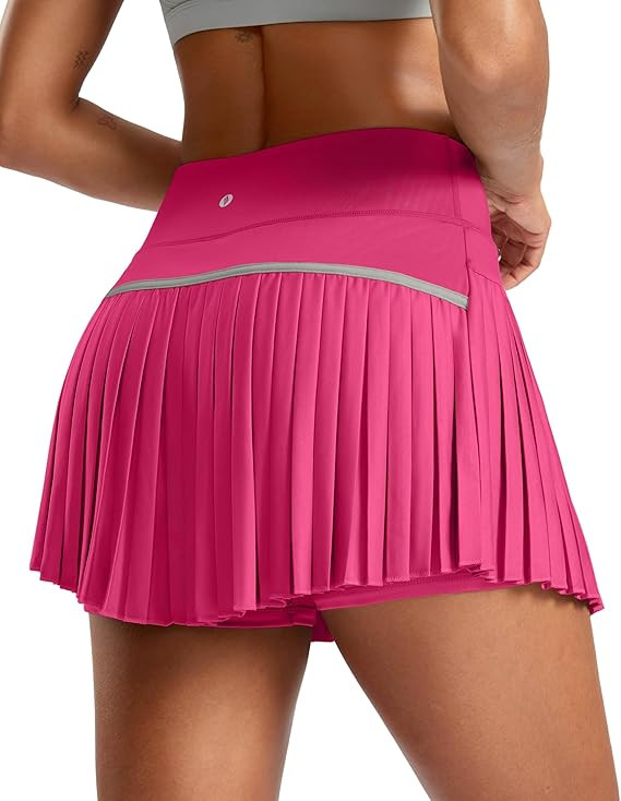 SANTINY Pleated Tennis Skirt for Women with Pockets High Waisted Athletic Golf Skorts with Shorts... | Amazon (US)