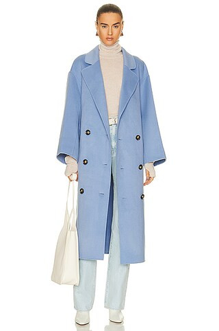 Loulou Studio Borneo Coat in Sky | FWRD | FWRD 
