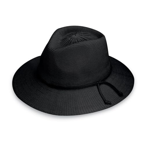 Wallaroo Victoria Fedora (Black Large) – UPF 50+ UV Protection, Wide Brim, Packable & Adjustable, Classic Fedora, Large Head Sizes – Everyday Sun Hat, Stylish Fedora for Travel, Beach and Outdoors | Amazon (US)