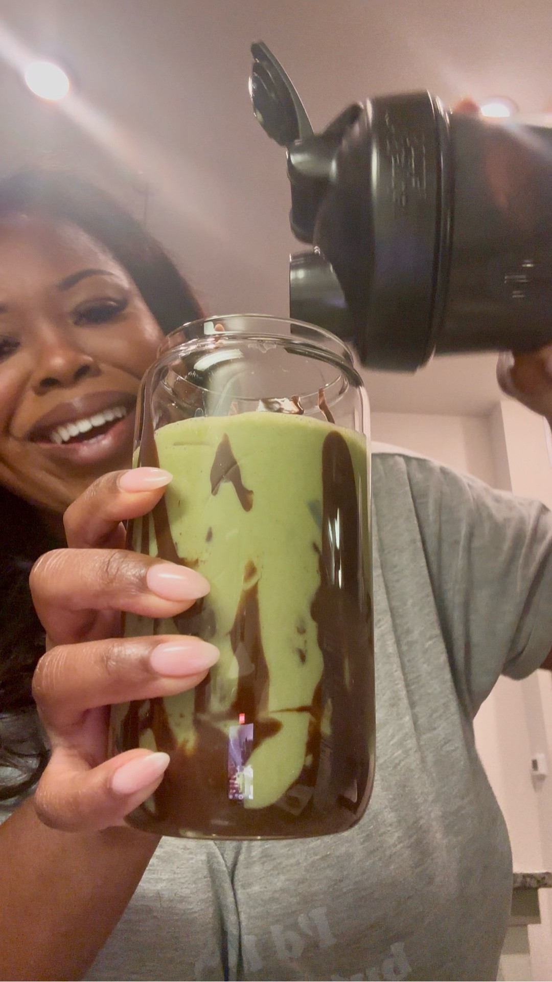 My protein packed matcha! I’m in love. Full video on TikTok!! 💕 #matcha #protein 

#LTKMidsize #LTKPlusSize #LTKActive