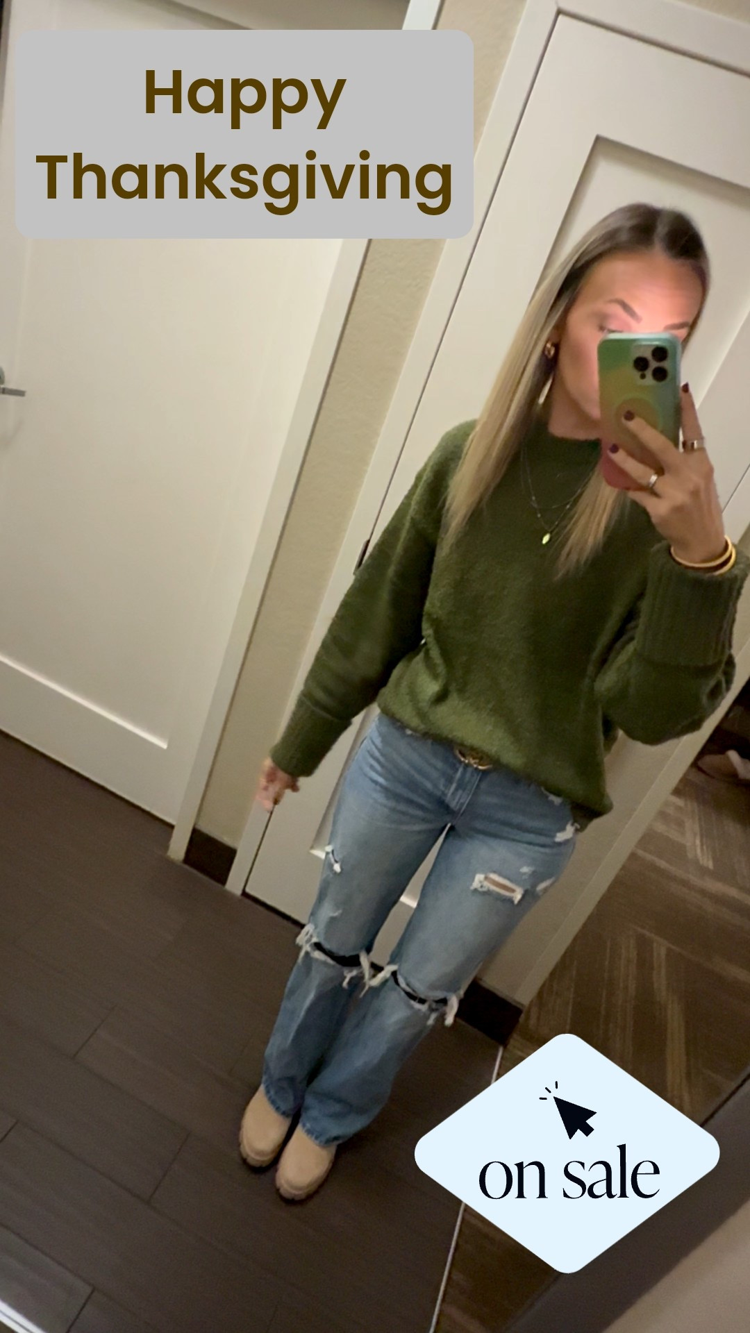 Thanksgiving OOTD 🍂🤍 All Amazon finds + so many Black Friday deals! My sweater + jewelry are on sale and I’m obsessed. Paired it with my fave Levi’s, Kendra Scott necklace, heart ring, silver ring, and Amazon boots for the perfect cozy-meets-chic holiday look. Linking everything on LTK! 🤎🛍️✨ #ThanksgivingOOTD #HolidayOutfit #AmazonFashion #BlackFridayDeals #LTKSale #LTKBlackFriday #AmazonStyle #LevisJeans #KendraScott #JewelryObsessed #AmazonBoots #TallGirlApproved #FallFashion #CozyOutfits #SaleAlert #AmazonFinds #OOTDStyle #amazoninfluencer #blackfriday

#LTKFindsUnder50 #LTKootd #LTKSaleAlert