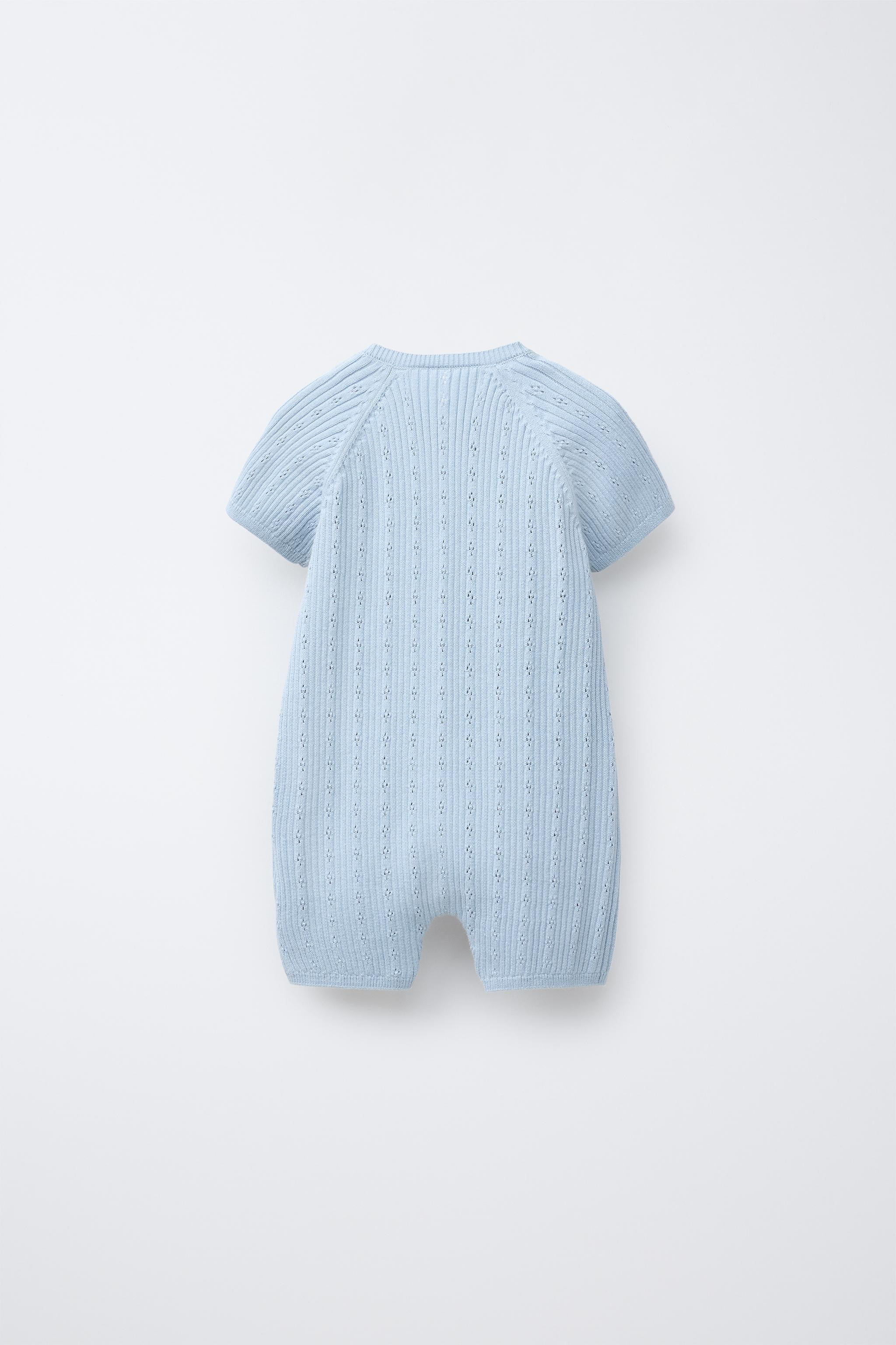 OPENWORK KNIT SHORT JUMPSUIT | Zara US