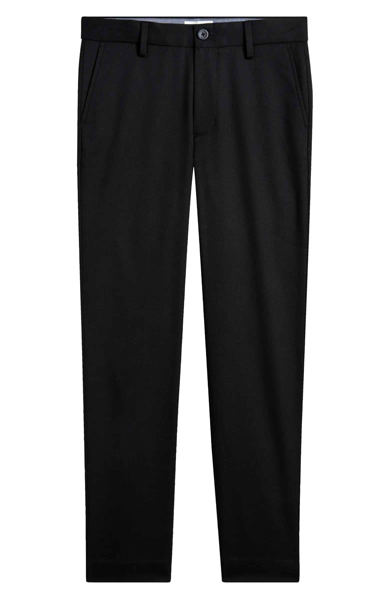 Nordstrom Kids' Flat Front Black Stretch Twill Dress Pants | Nordstrom | Nordstrom