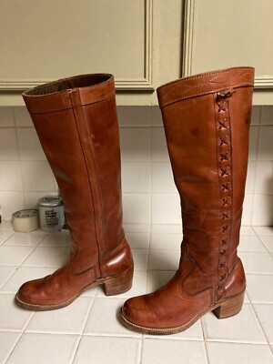 Dexter USA 7. 5 M Women’s Leather Braided Accent Pull on Vintage Campus Boots  | eBay | eBay US