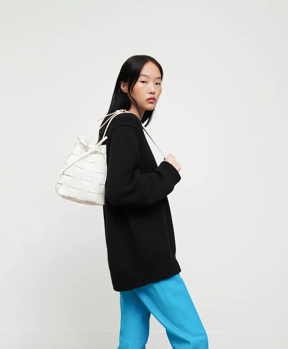 Upcycled Woven Mini Bucket Bag | MANSUR GAVRIEL