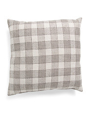 Made In Usa 22x22 Celeste Gingham Checks Feather Fill Pillow | Home | Marshalls | Marshalls
