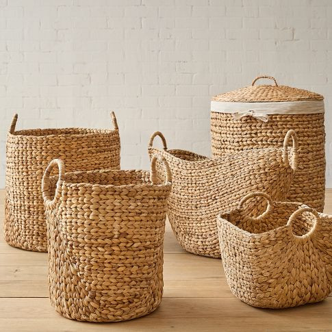 Curved Seagrass Baskets | West Elm (US)