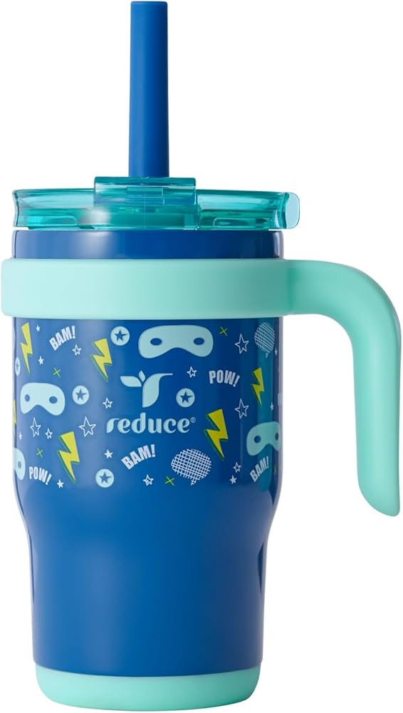 REDUCE 14 Oz Coldee Kids Tumbler with Lid and Straw - Coldee Insulated Travel Mug - Spill-Proof, ... | Amazon (US)