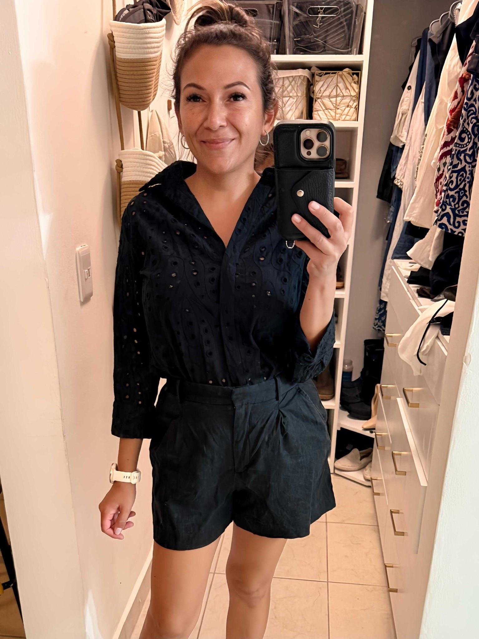 My Zara linen shorts that I purchased this summer for my trip to Italy paired with an eyelet embroidered shirt that I brought from Zara in 2024 😀

@Zara #LTKootd #LTKOver40 #SummerOutfit

#LTKsummer #LTKtravel
