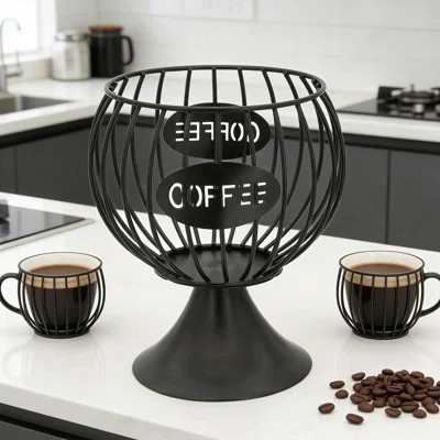 K-Cup And Coffee Pod Storage Organizer - Sturdy Metal Basket Holder For Keurig Capsules, Creamer, And Coffee Bar Accessories - Countertop Decor | Wayfair North America