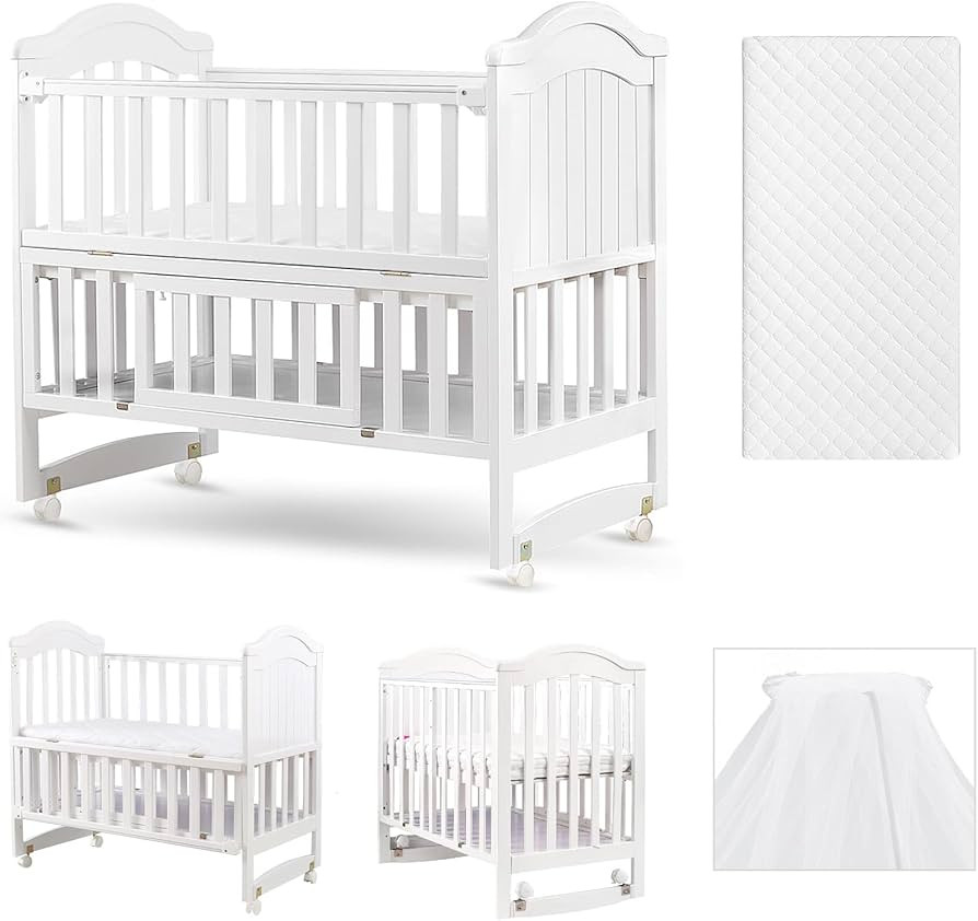 HARPPA Portable Mini Crib 6-in-1 Convertible (Mattress + Mosquito Net Included), Baby Bassinet Be... | Amazon (US)