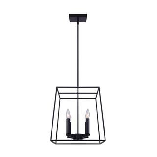 CANARM Wexford 4-Light Matte Black Chandelier-ICH763A04BK14 - The Home Depot | The Home Depot