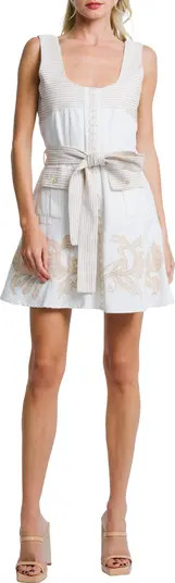 Embroidered Fit & Flare Minidress | Nordstrom