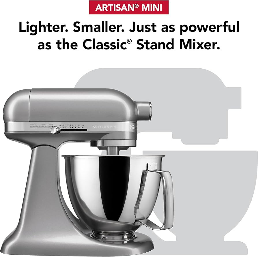 KitchenAid Artisan Mini 3.5 Quart Tilt-Head Stand Mixer - KSM3316X - Contour Silver | Amazon (US)