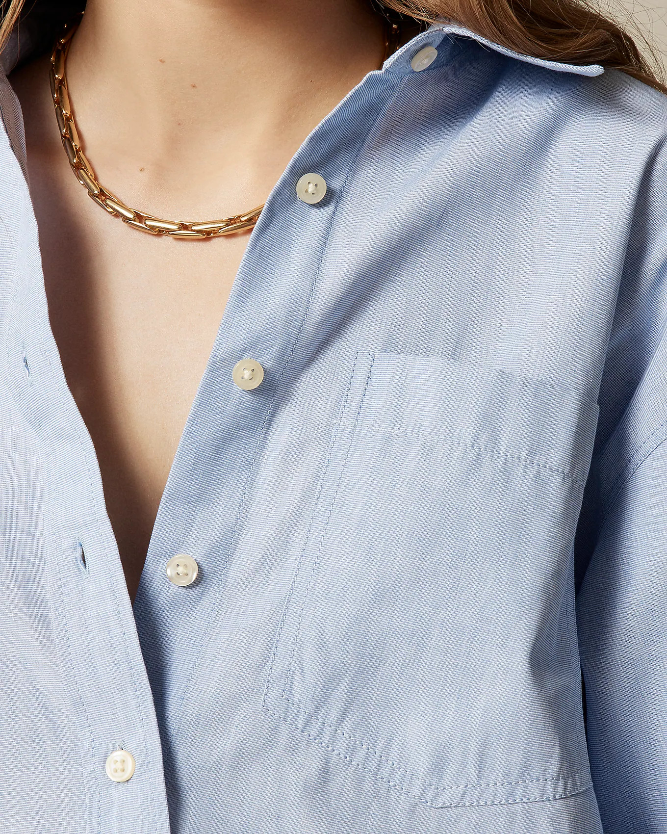 Étienne cropped button-up shirt in cotton poplin | J. Crew US