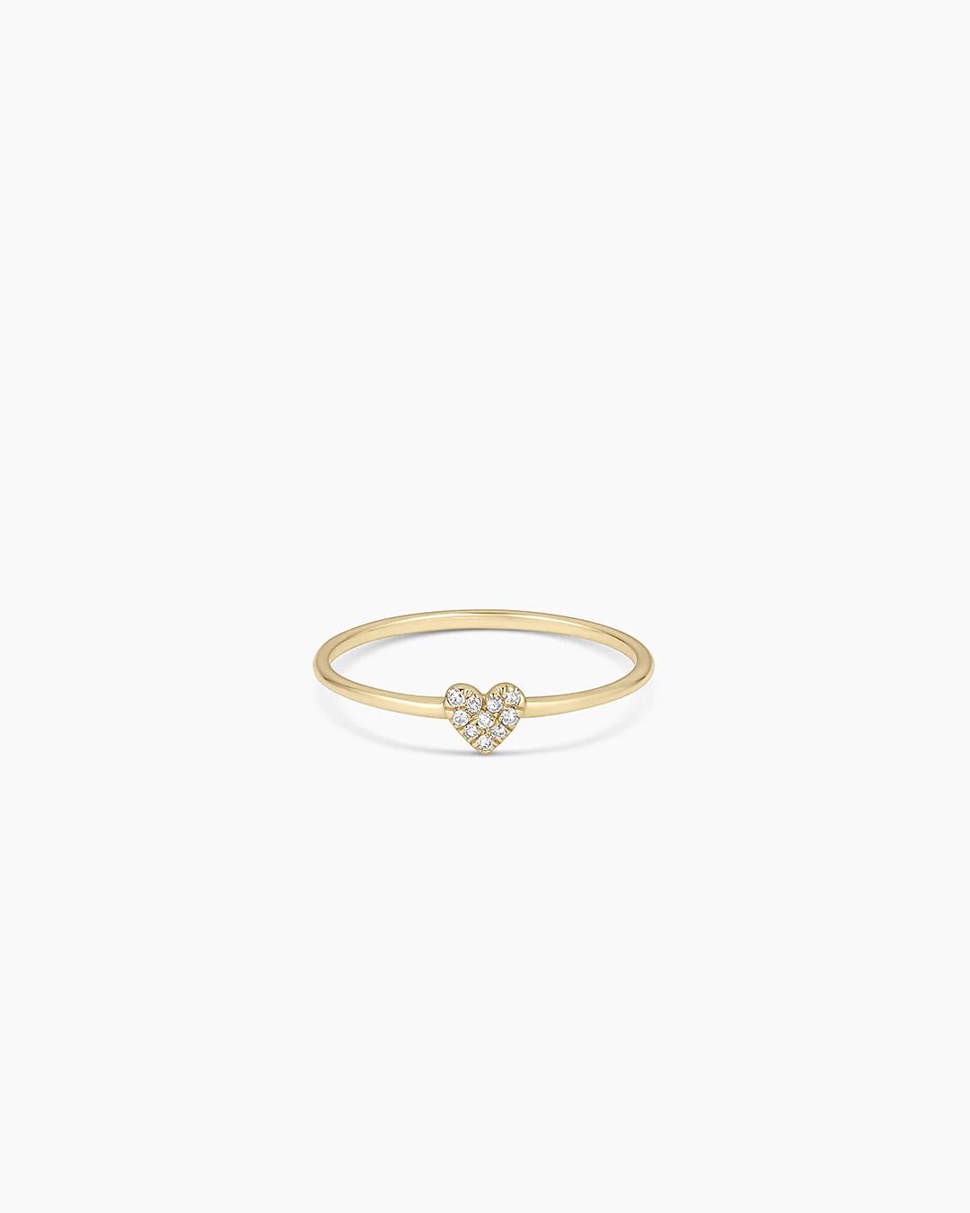 Diamond Pavé Heart Ring | Gorjana