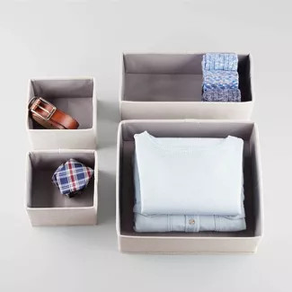Set of 4 Collapsible Fabric Drawer Organizers - Brightroom™ | Target