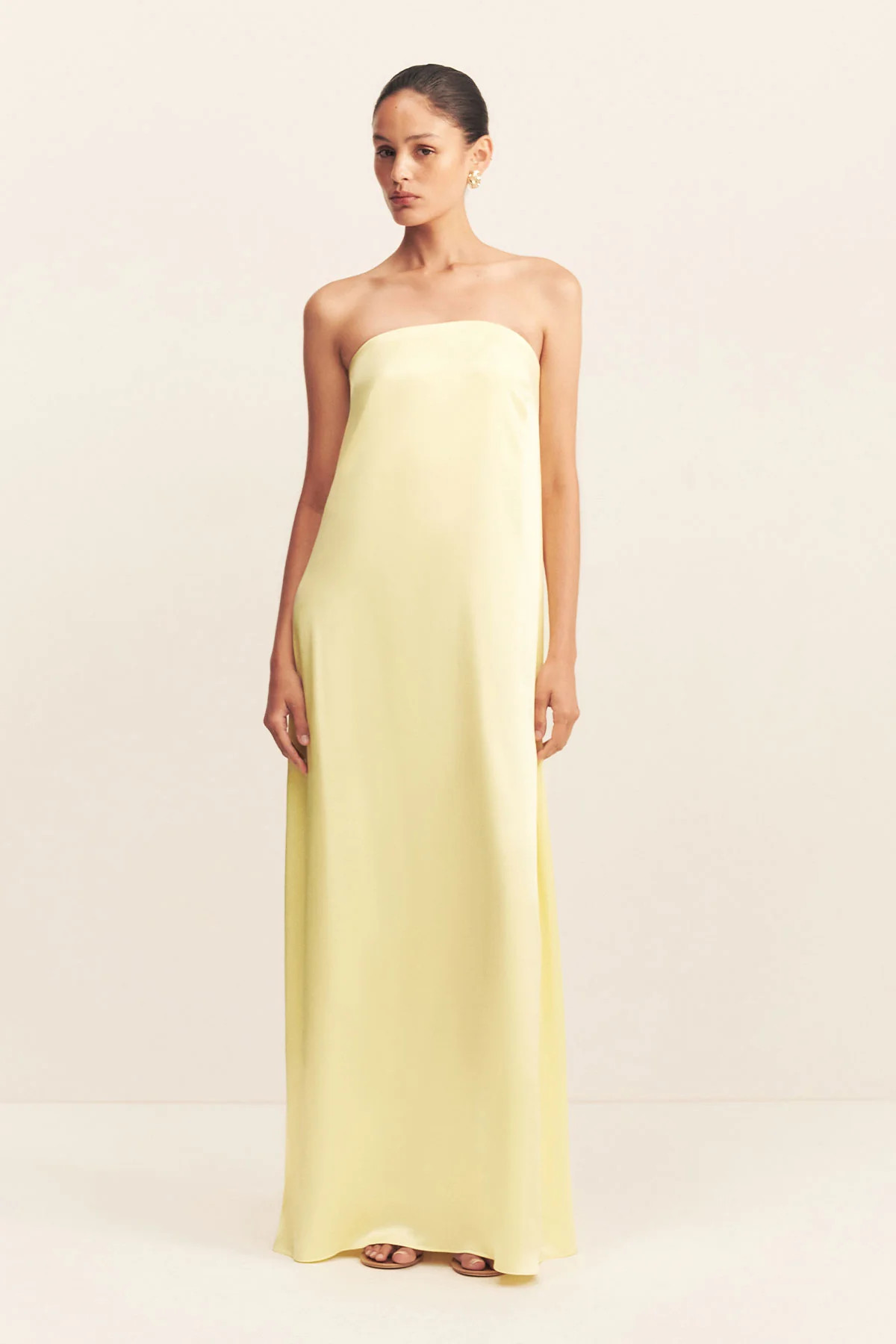 La Lune Strapless Column Maxi Dress | Lemon | Dresses | Shona Joy | Shona Joy