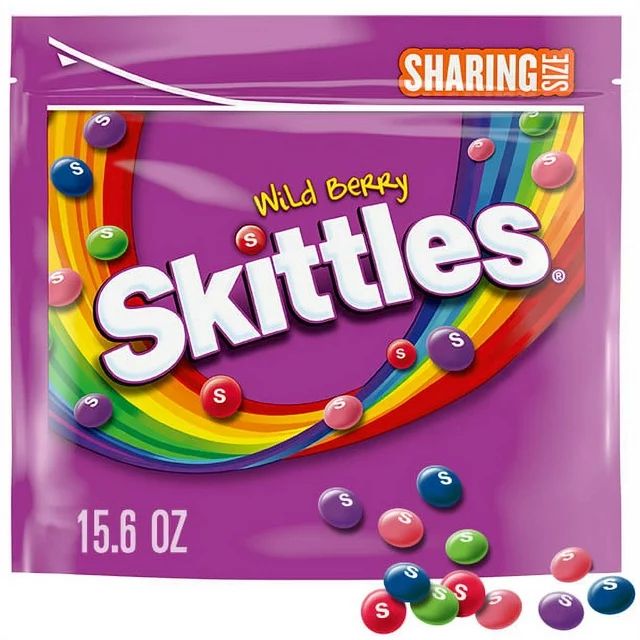 Skittles Wild Berry Chewy Candy, Sharing Size - 15.6 oz Bag | Walmart (US)