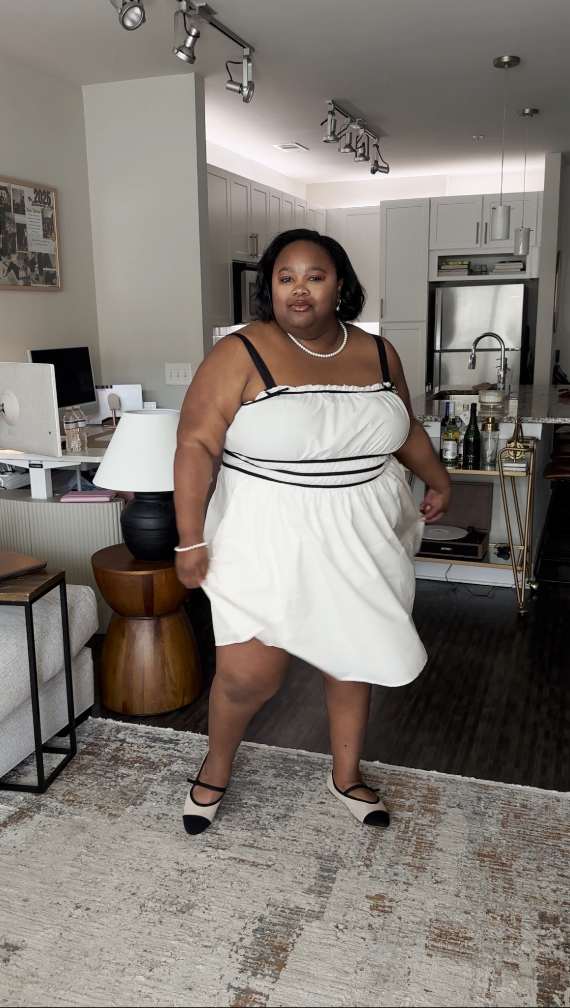 Plus summer dress, summer dress, midi, summer dress, black-and-white summer dress, shoes, ballet flats


#LTKSeasonal #LTKPlusSize #LTKStyleTip