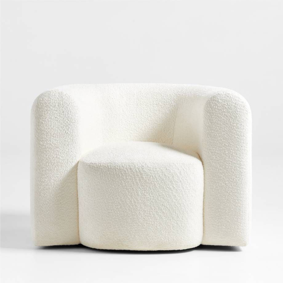 Hugger Curved Swivel Accent Chair by Leanne Ford | Crate and Barrel | Crate & Barrel