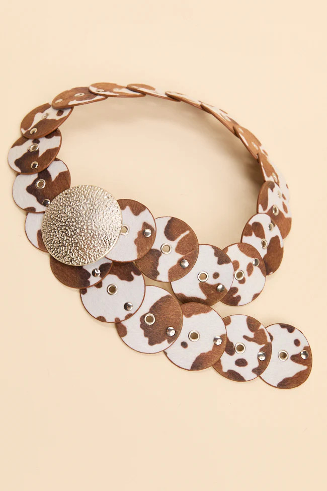 The Classic Cowgirl Brown Cow Hip Belt SALE | Pink Lily