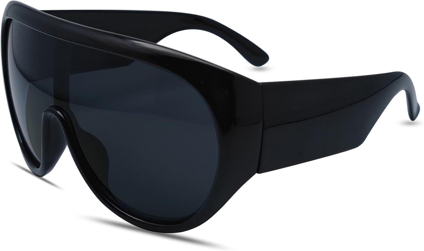 Oversized Sunglasses for Women Big Large Frame Wrap Around Sun Glasses Trendy Retro UV Protection Cool shades | Amazon (US)
