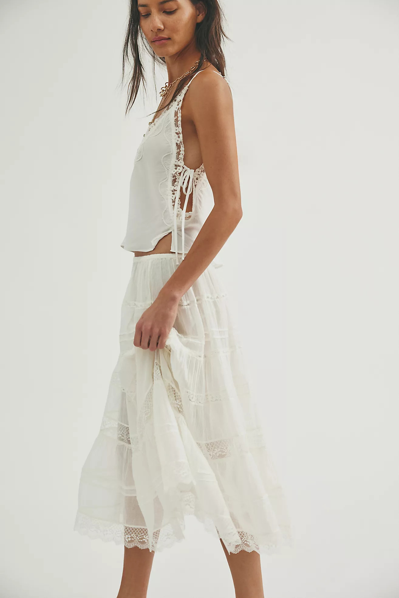 FP One Lily Lace Midi Skirt | Free People (Global - UK&FR Excluded)