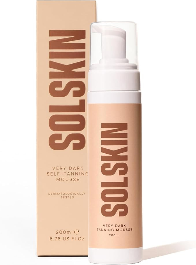 SOLSKIN Tanning Mousse with Hyaluronic Acid & Aloe for Natural Bronze Glow - Fast-drying Fake Tan... | Amazon (UK)