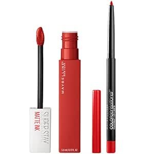 Maybelline Super Stay Matte Ink Liquid Lipstick + Color Sensational Lip Liner Makeup Bundle, Incl... | Amazon (US)