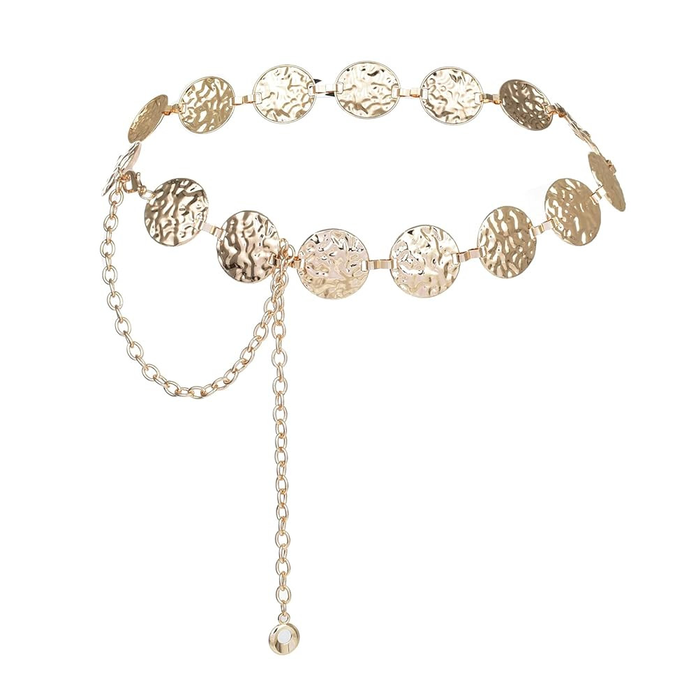 Luvatar Fashion Metal Waist Chain Belt Blouse Dress Sweater Chain Belt… | Amazon (US)