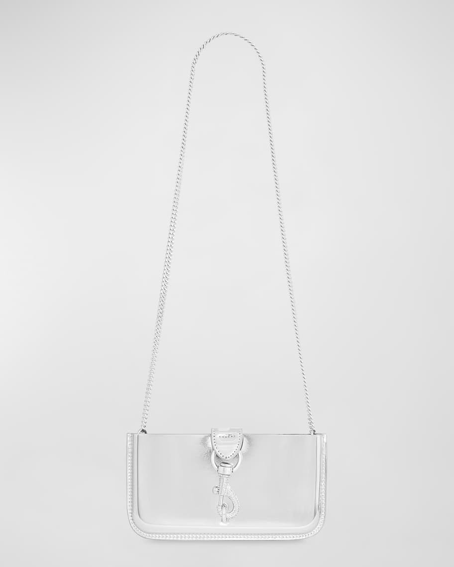 Rebecca Minkoff Phone Metallic Faux-Leather Chain Crossbody Bag | Neiman Marcus