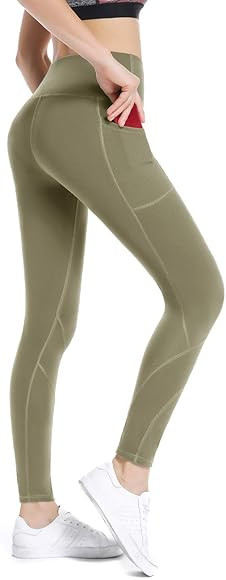 ALONG FIT High Waisted Leggings with Pockets Yoga Pants for Women Workout Tummy Control | Amazon (CA)