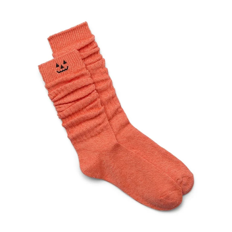 Women’s Halloween Pumpkin Slouch Socks from Way to Celebrate, Size 4-10 | Walmart (US)
